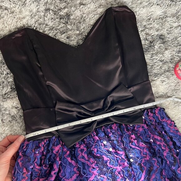 Vintage 1980's Jessica McClintock Gunne Sax Strapless Tulle Cocktail Dress - Picture 9 of 13